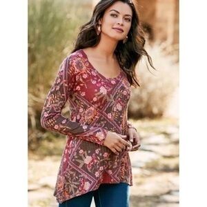 Soft Surroundings Alisanna Floral Tunic Top​​